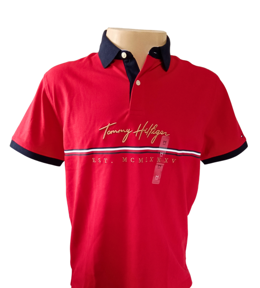 Polo Logo Monotype Regular Fit Masculino Tommy Hilfiger